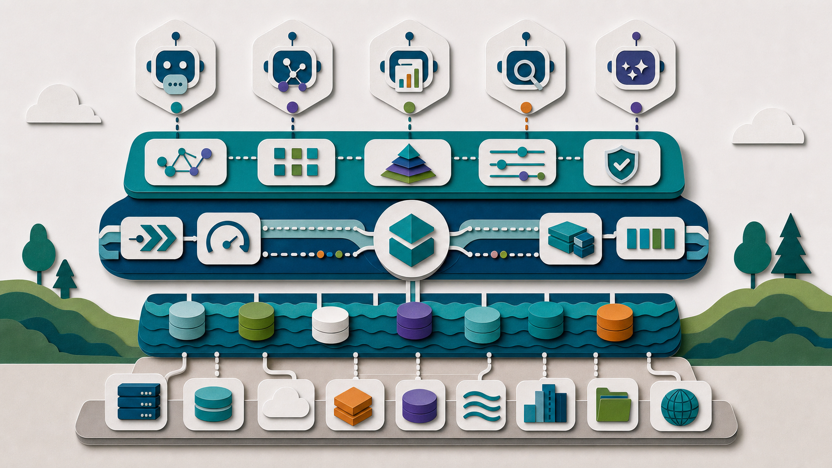 Open lakehouse operating model for agentic AI operating layer