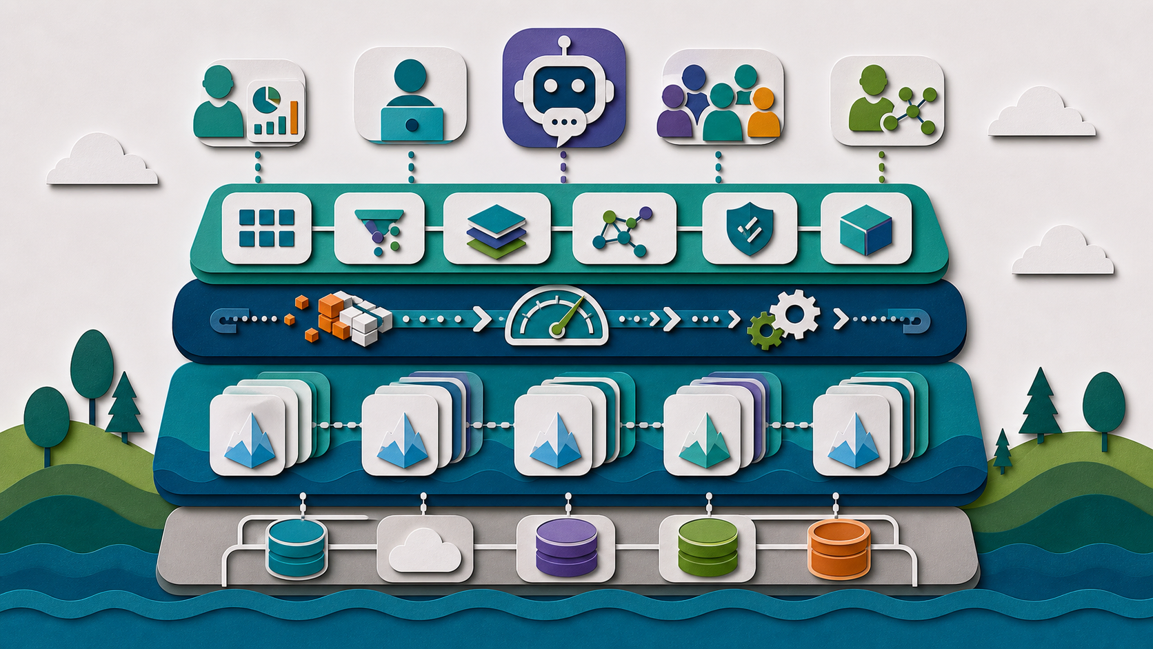 Open lakehouse operating model for lakehouse LTAP patterns