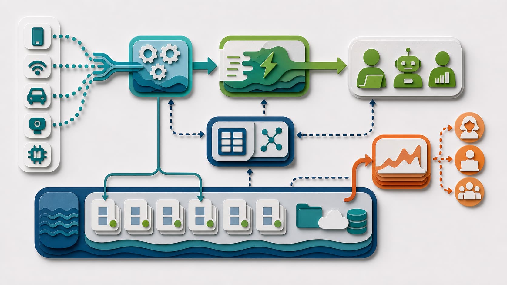 streaming and Iceberg analytics architecture map