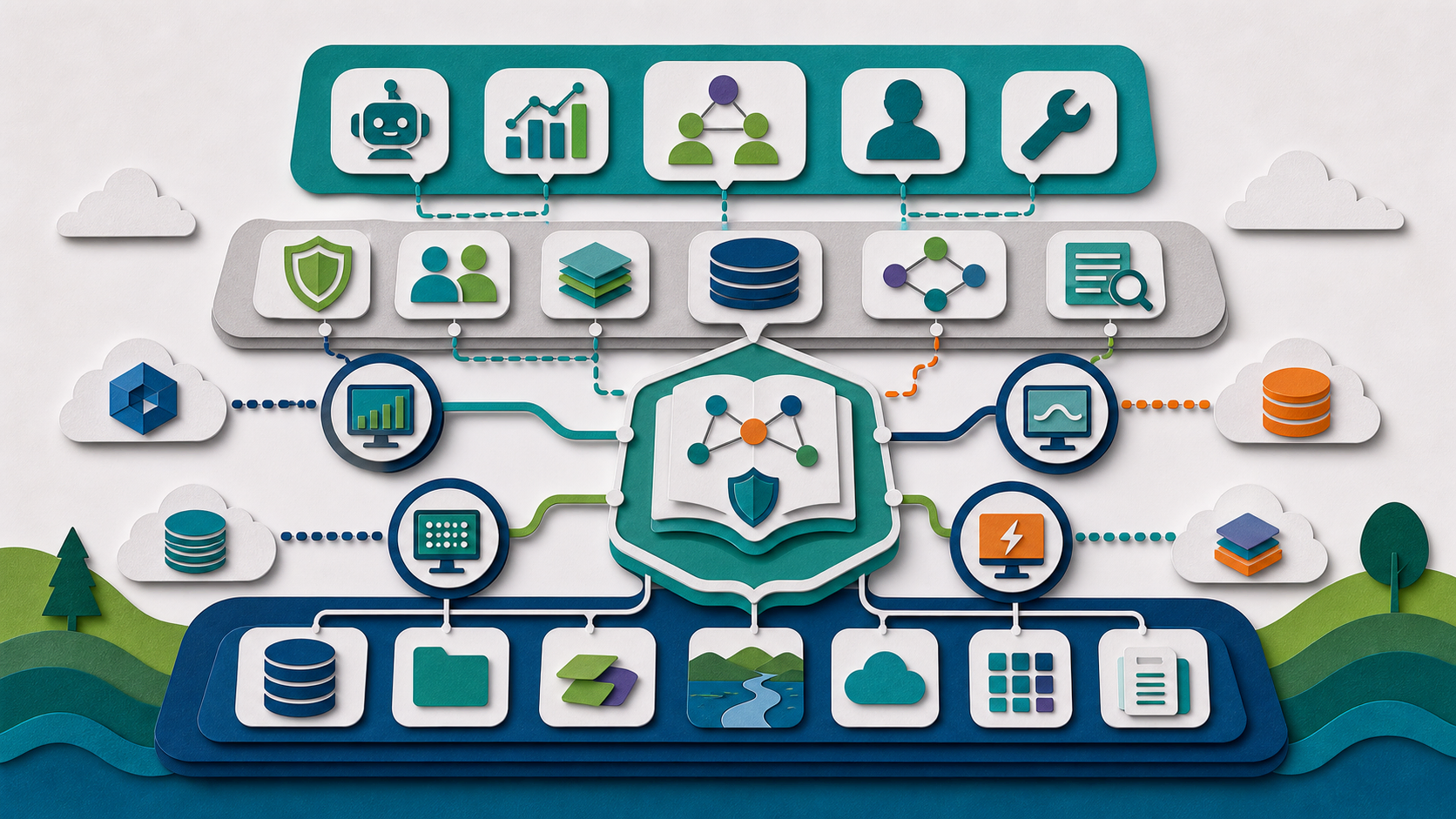 Open lakehouse operating model for governance control plane comparison