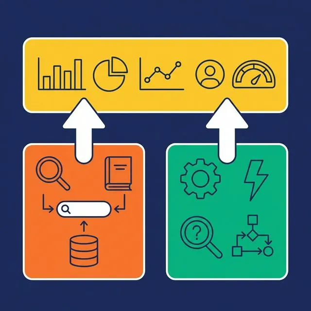 Catalog and semantic layer combined in an integrated architecture